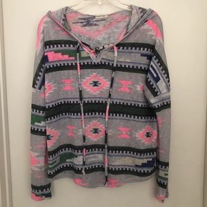 Beach royal multi colored long sleeve top